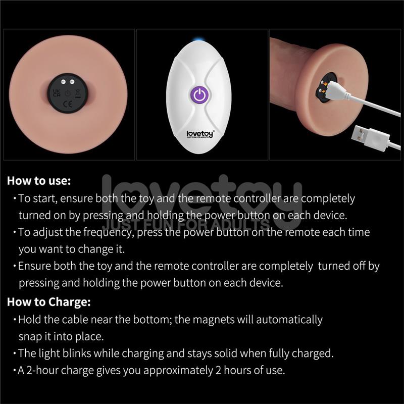 Dildo con Vibracion Piel Deslizante Silicona Dual Layer 9