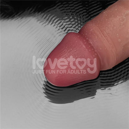 Dildo con Vibracion Piel Deslizante Silicona Dual Layer 10