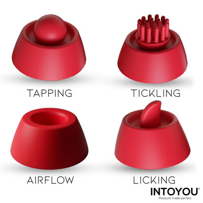 Beeny Estimulador con 4 Cabezales Succion Tapping Tickling y Licking