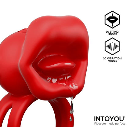 Bittey Anillo Vibrador con Biting Mordisqueo