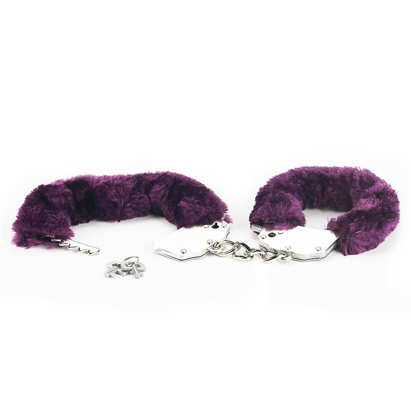 Esposas Metalicas con Pelo Purpura