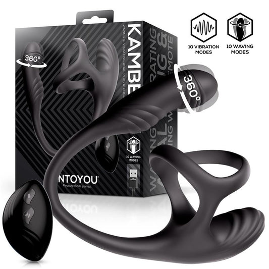 Kamber Plug Anal Vibracion y Waving 360º y Estimulador Testiculos