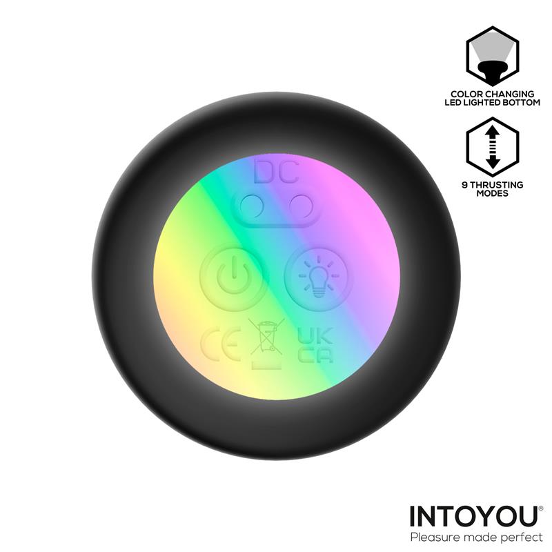 Krax Plug Anal con Vibracion Thrusting y Luz Led con Control Remoto