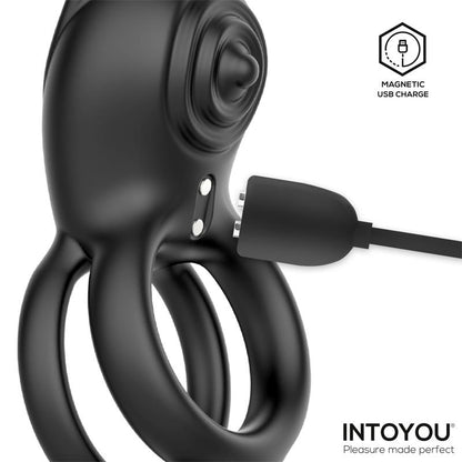 Konny Anillo Vibrador Doble con Conejito y Control Remoto