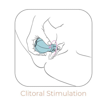 Estimulador Caress Vibracion y Rotacion Light blue