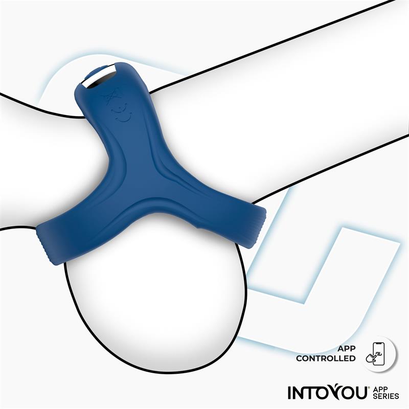 Rank Anillo Vibrador con App Azul