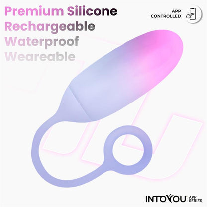 Huevo Silicona Doble Capa con APP Rosa Azul