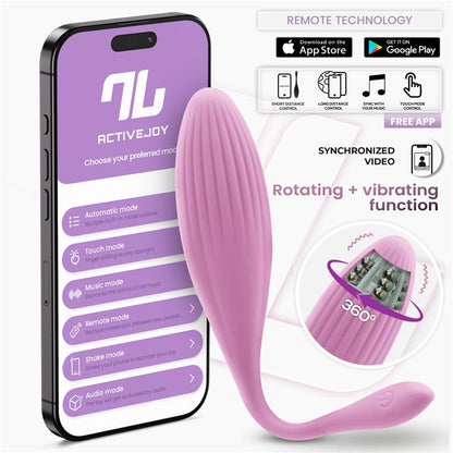 Huevo Vibrador con Bolas Internas con Rotacion y APP USB