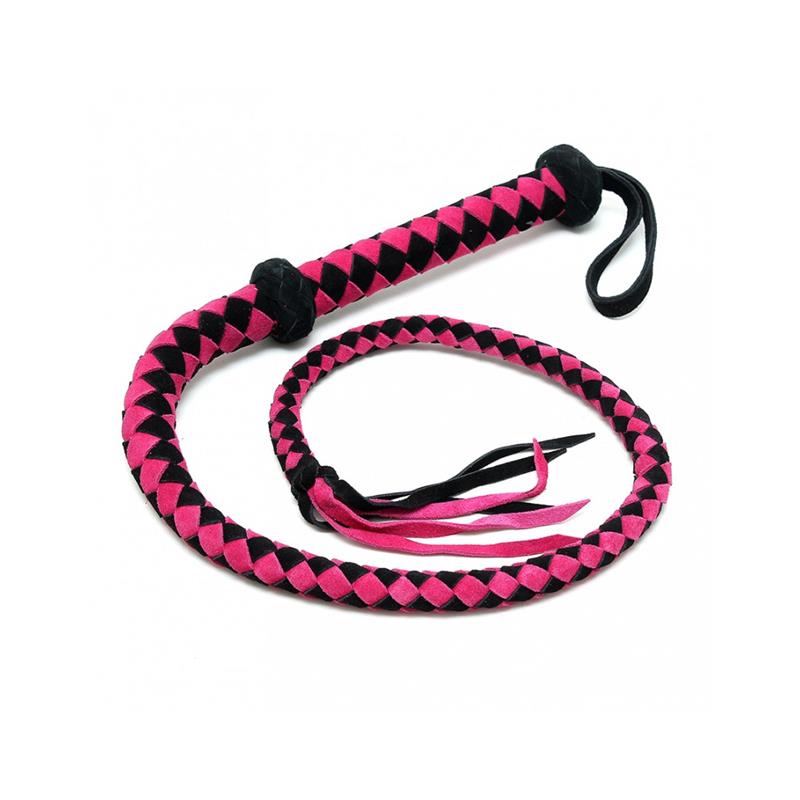 Latigo Arabe de Cuero Rosa 100 cm
