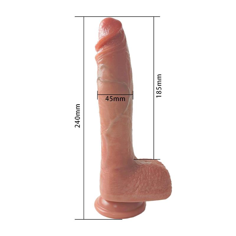 Dildo con Vibracion Thrusting y Calor