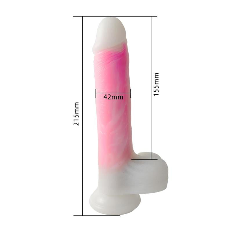 Dildo Doble Capa con Vibracion Thrusting y Calor
