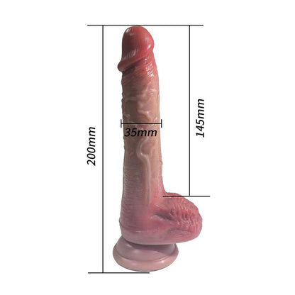 Dildo Realista con Vibracion Thrusting y Calor