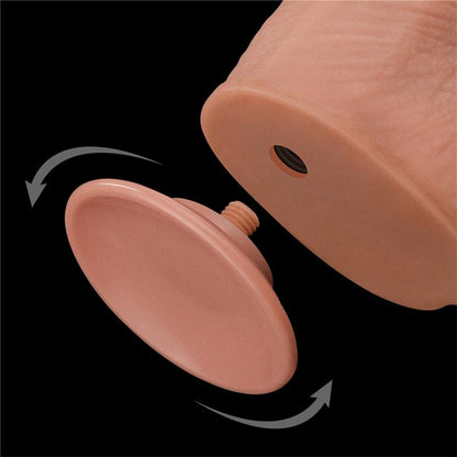 Dildo Dual Layer Piel Retractil 135