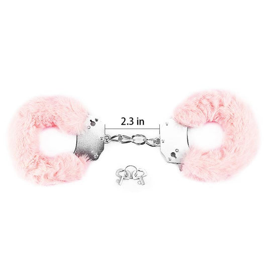 Esposas Metalicas con Pelo Rosa