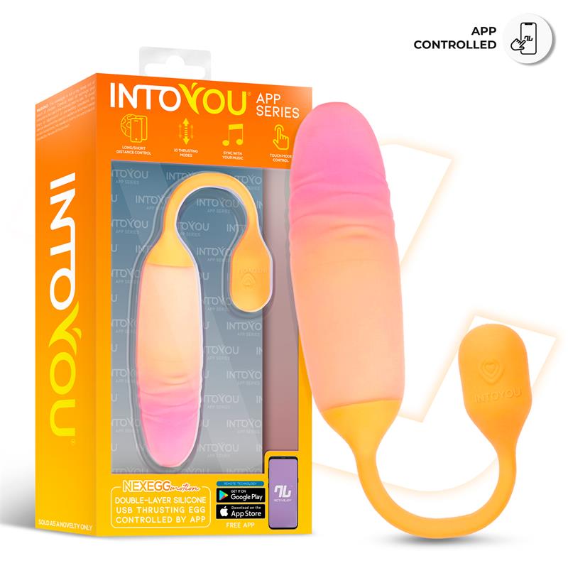 NexEgg Motion Huevo Vibrador con Thrusting App Naranja Rosa
