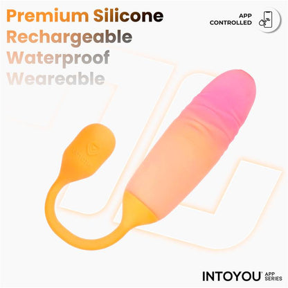 NexEgg Motion Huevo Vibrador con Thrusting App Naranja Rosa