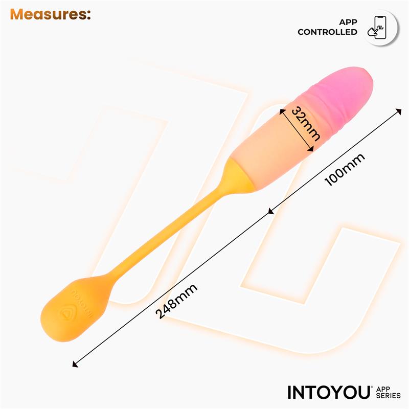 NexEgg Motion Huevo Vibrador con Thrusting App Naranja Rosa