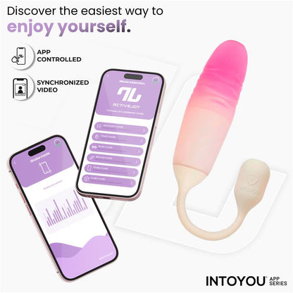 NexEgg Motion Huevo Vibrador con Thrusting App Beige Rosa