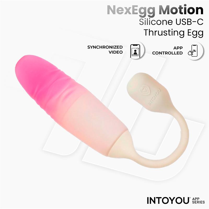 NexEgg Motion Huevo Vibrador con Thrusting App Beige Rosa