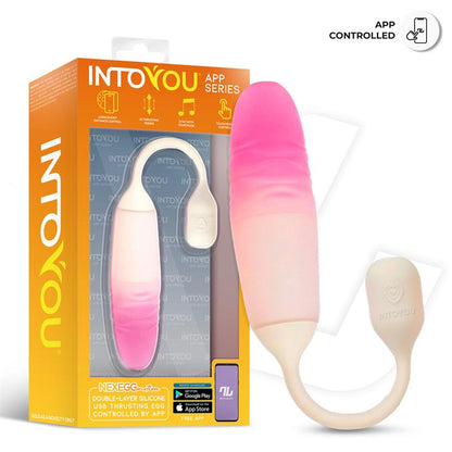 NexEgg Motion Huevo Vibrador con Thrusting App Beige Rosa