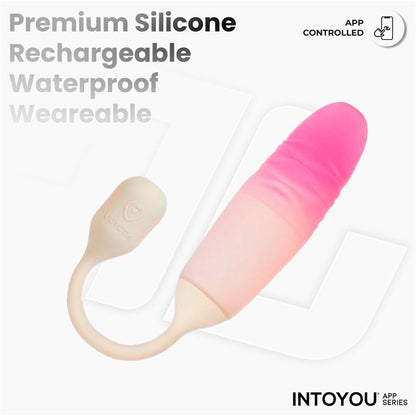 NexEgg Motion Huevo Vibrador con Thrusting App Beige Rosa