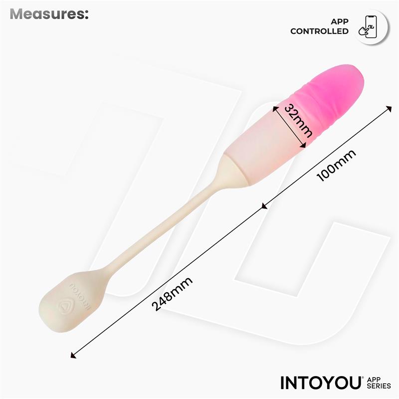 NexEgg Motion Huevo Vibrador con Thrusting App Beige Rosa