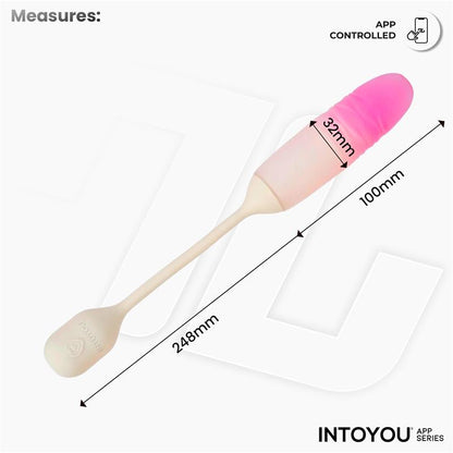 NexEgg Motion Huevo Vibrador con Thrusting App Beige Rosa