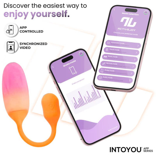 NexEgg Huevo Vibrador Silicona Doble Capa App Naranja Rosa
