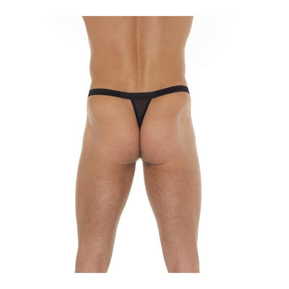Tanga con Tiras Negro y Leopardo Talla Unica